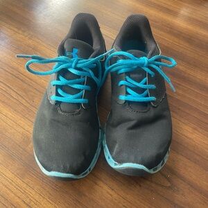 Under Armour Kids' Black Sneakers with Blue Laces